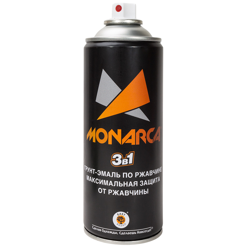 Грунт-эмаль Monarca, по ржавчине 3в1, аэрозольная, зеленый лист, 520мл