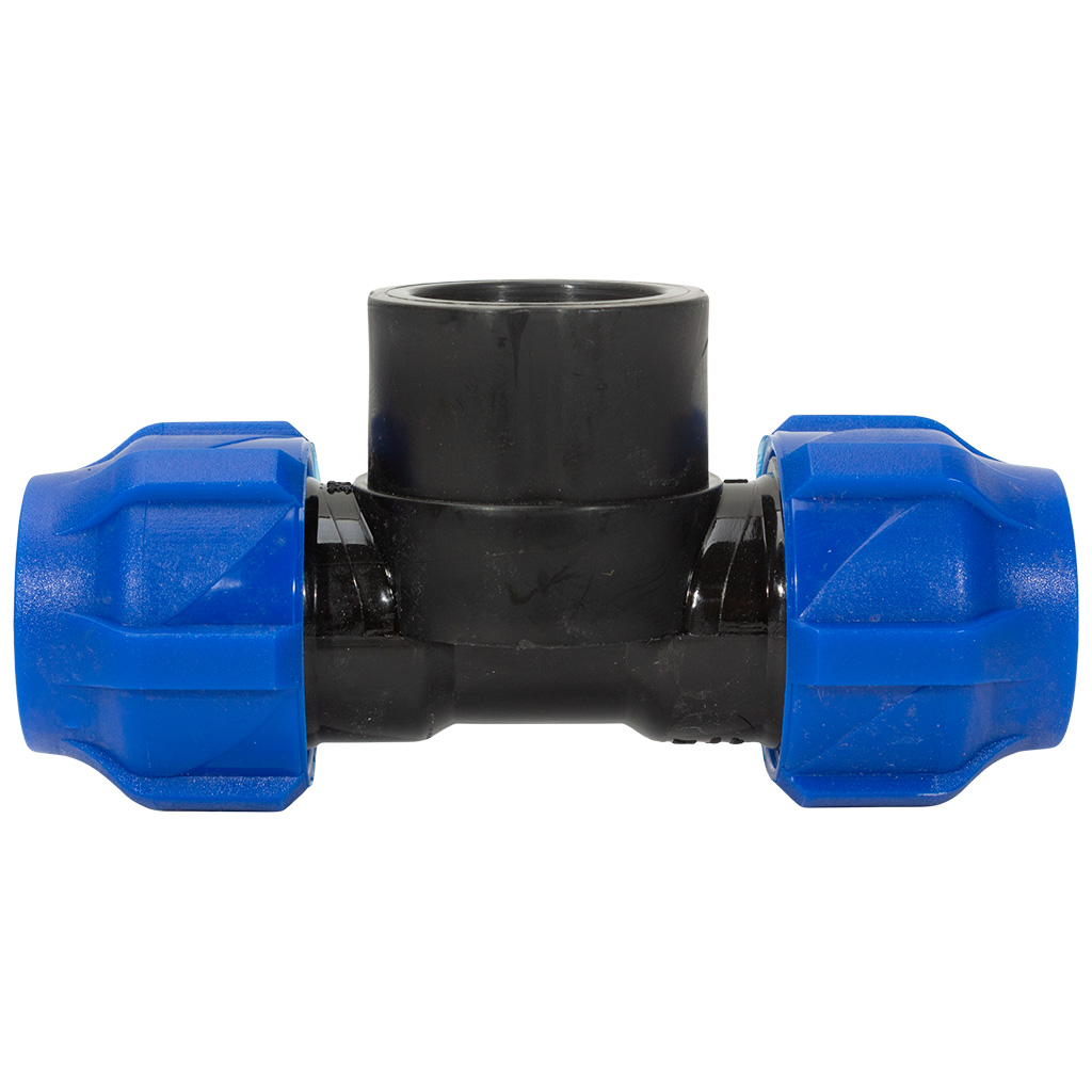 Тройник ПНД, ДУ20 х 3/4" х ДУ20, с внутренней резьбой