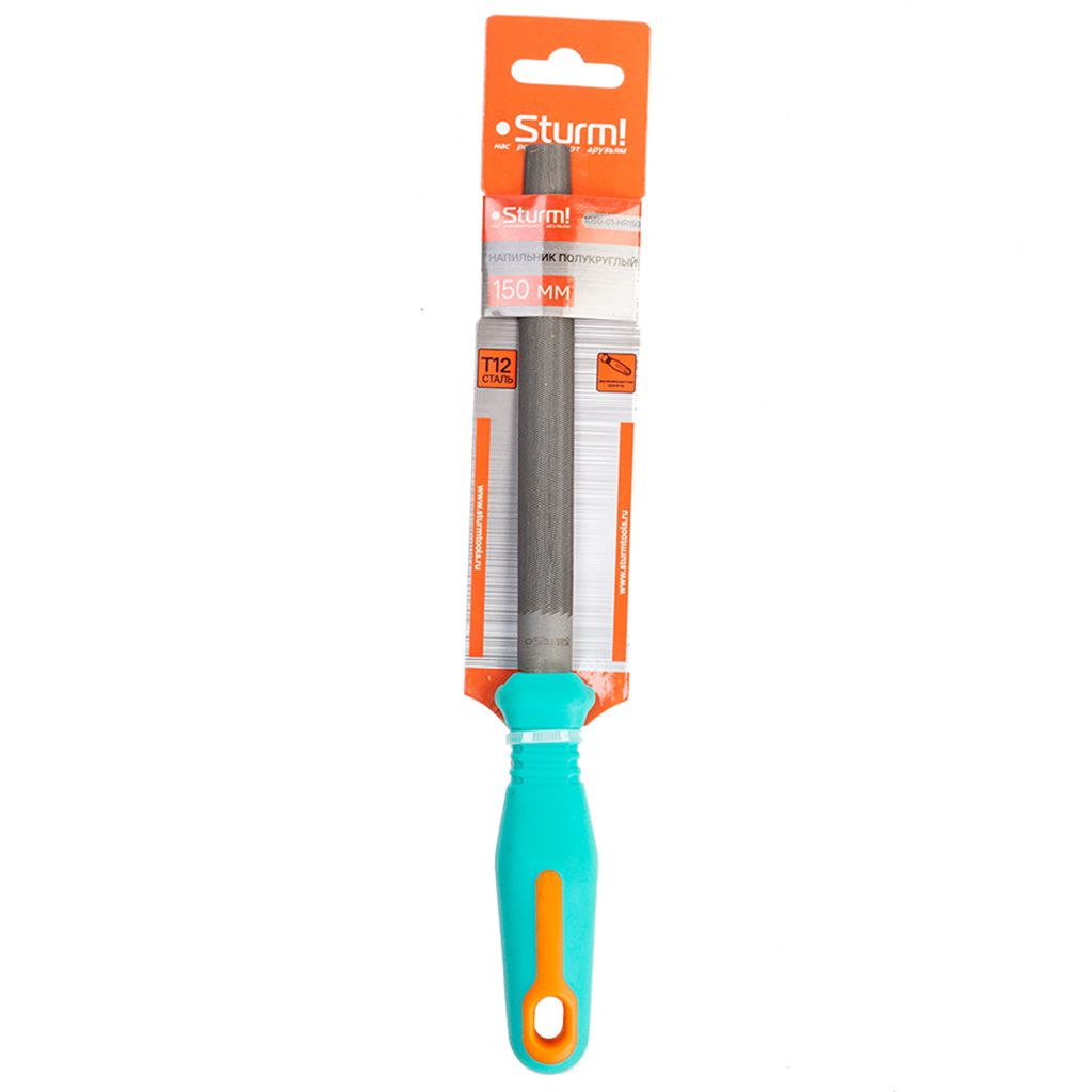 Напильник полукруглый Sturm!, двойная насечка, 150мм