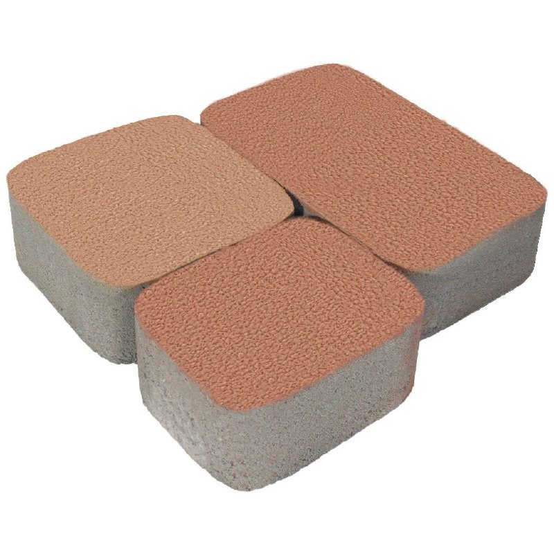 Плитка тротуарная прессованная "Старый город", Зенит Черноземье, 3 формы, Золотая осень гранитная фракция, 60мм, 12.67м2/уп.