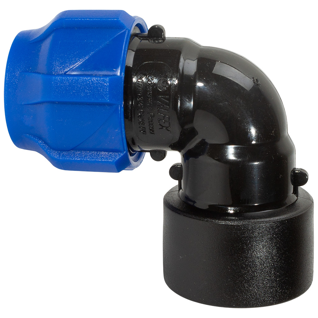 Отвод ПНД, ДУ20 х 3/4", с внутрненней резьбой