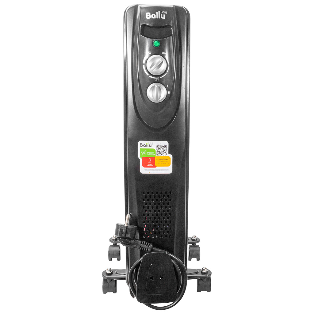 Масляный обогреватель Ballu Classic black BOH/CL-09BRN 2000, 9 секций
