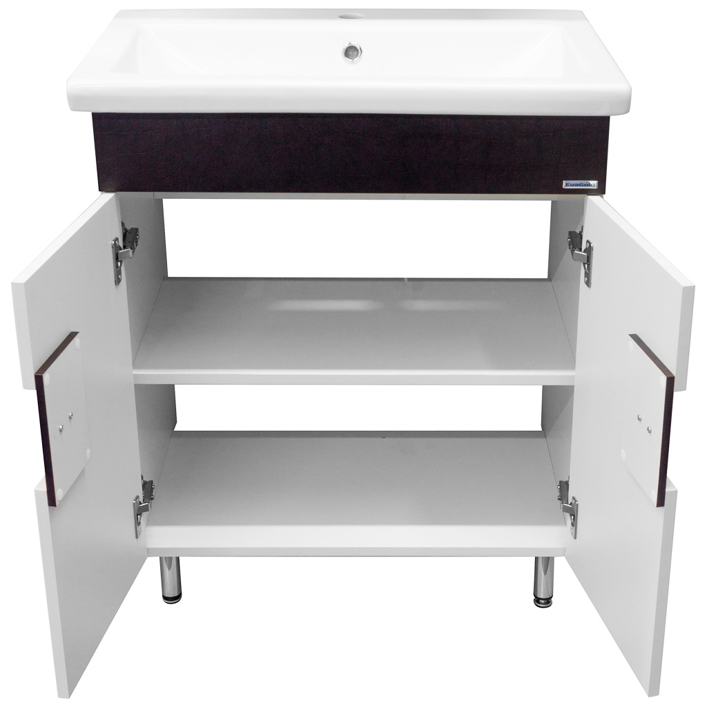 Тумба Braunsy 70 с умывальником Фостер 70/Como 70, белый шагрень