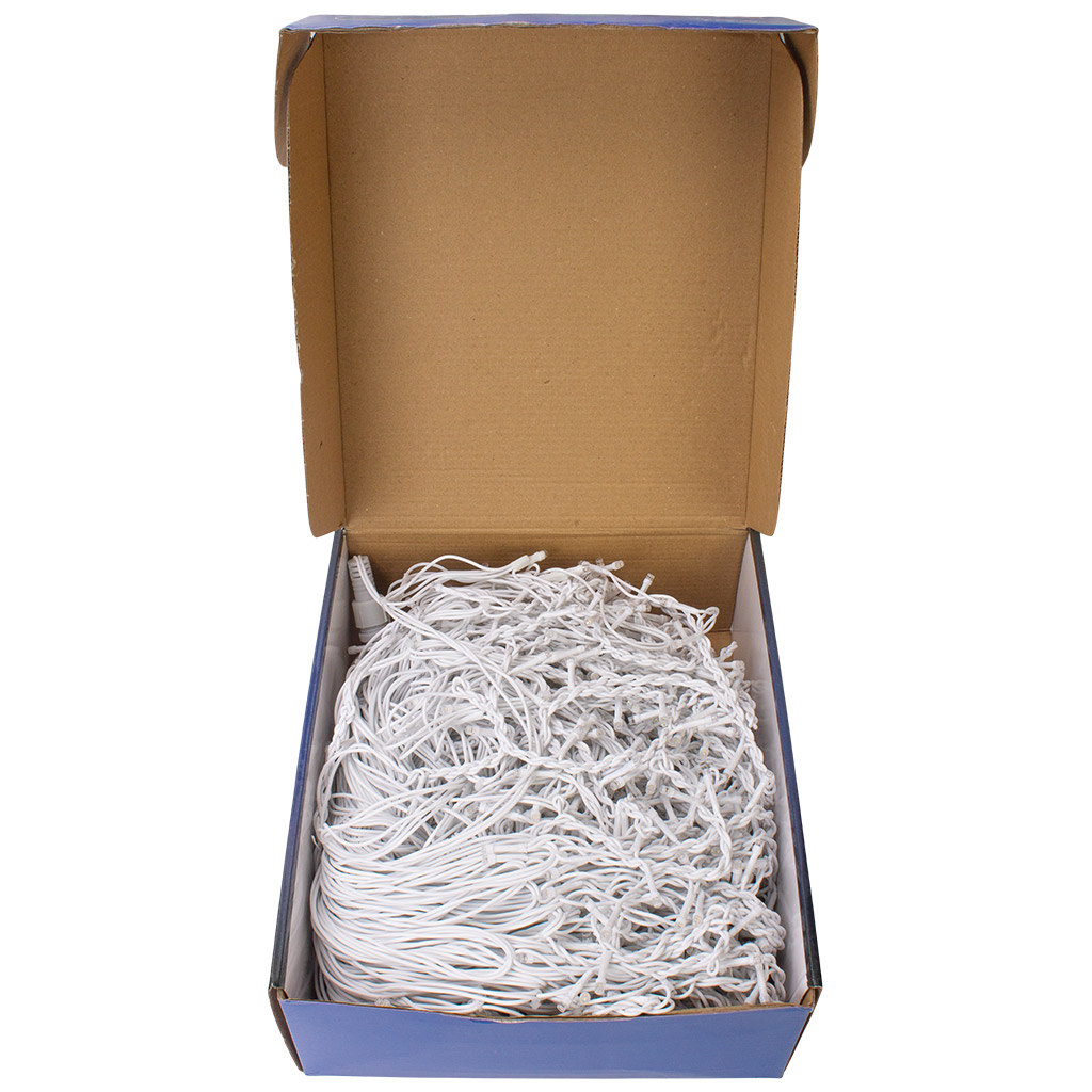 Гирлянда Бахрома, 50м, тонкий белый провод, теплый свет, уличная