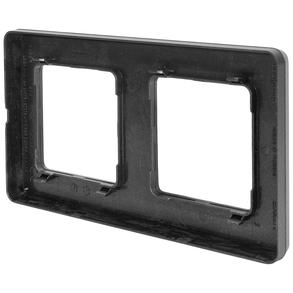 Рамка Legrand Inspiria, 2-местная, дымчатый