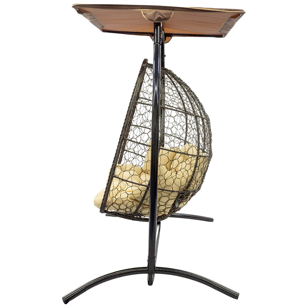 Кресло подвесное Беатрис 7036, двойное, коричневое