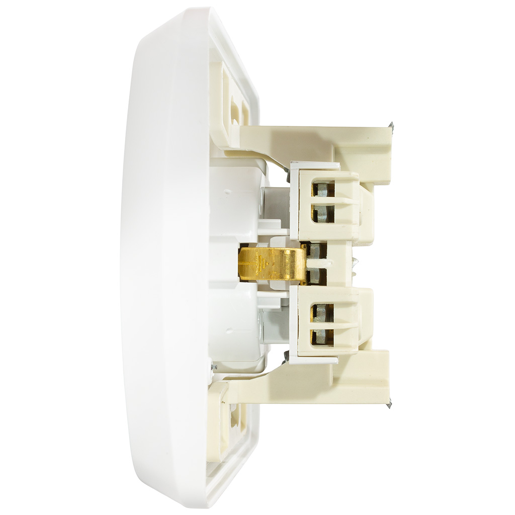 Розетка скрытой проводки Systeme Electric Этюд, 1-местная, 16А, с заземлением, белая.