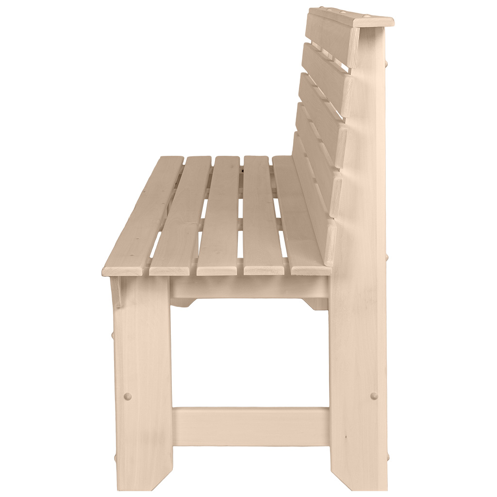 Скамья без подлокотников, липа, 1400мм х 870мм х 550мм