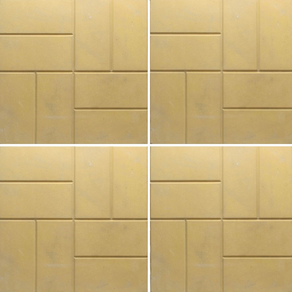 Плитка тротуарная "8 кирпичей", 400х400мм, желтая