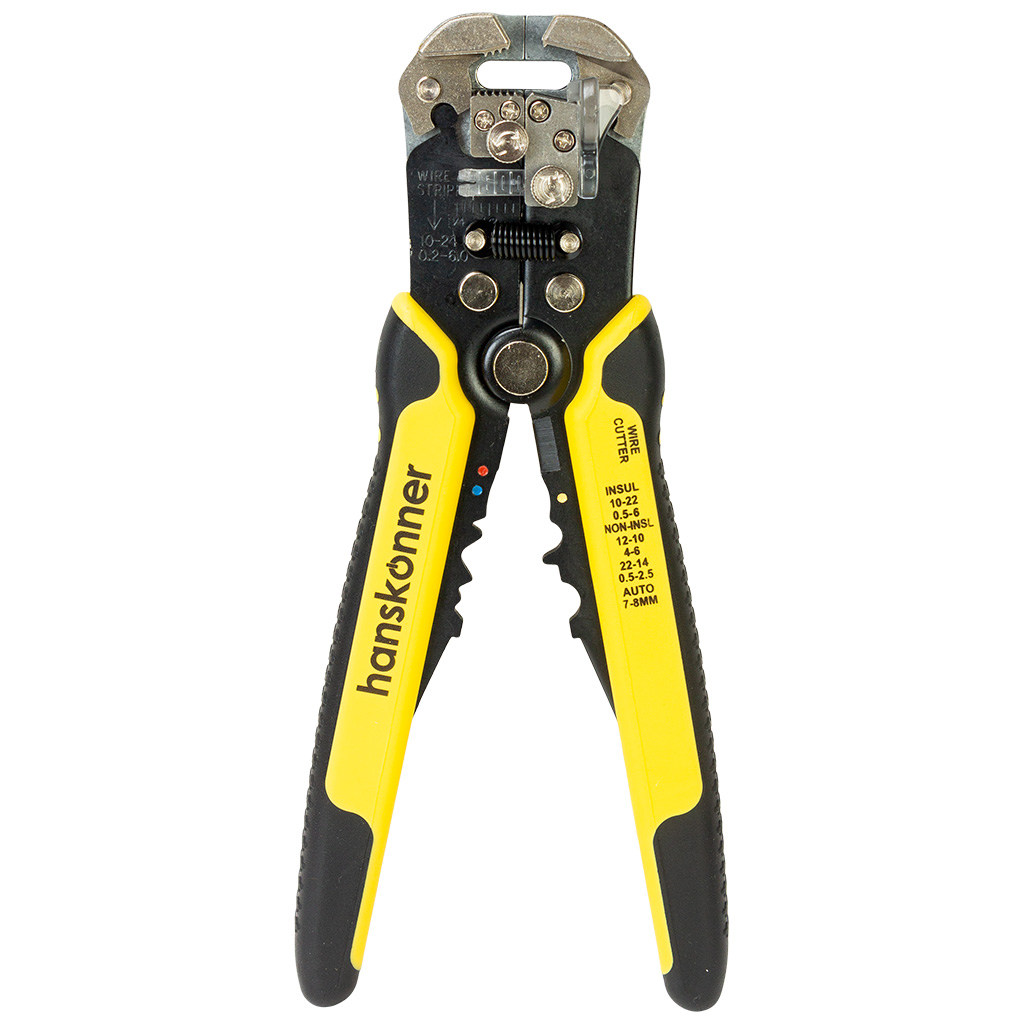 Щипцы для зачистки электропроводов, кримпер, кусачки, Hanskonner, 210мм
