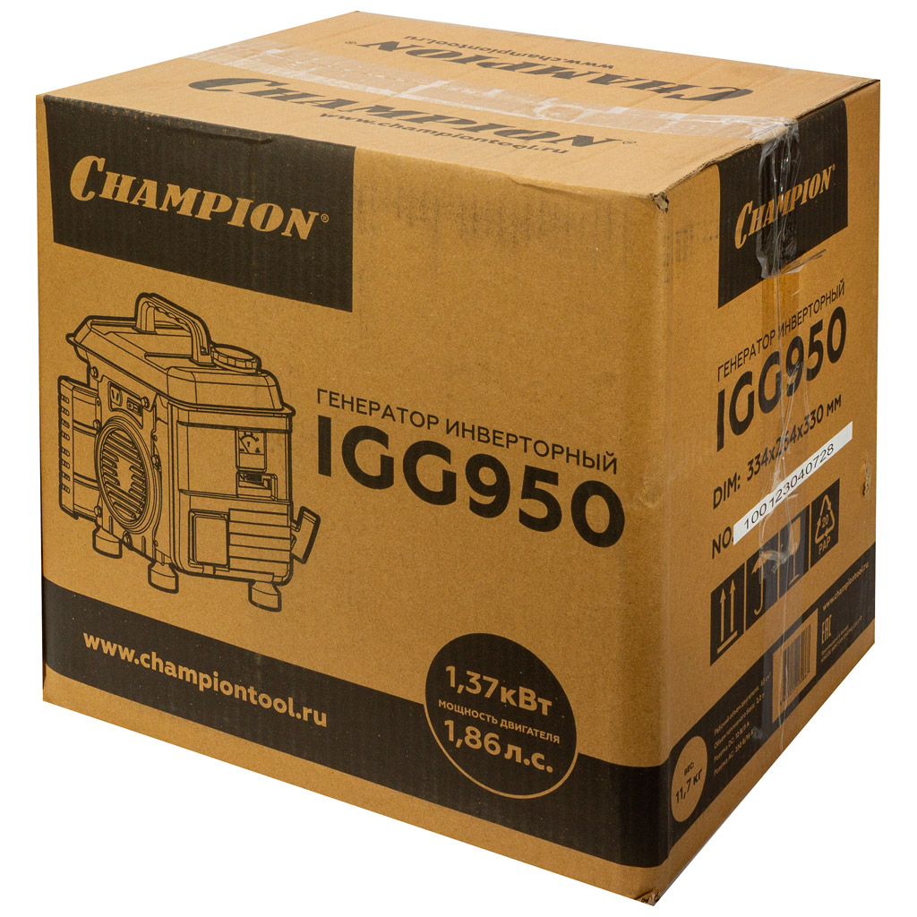 Генератор электрического тока Champion IGG950, бензиновый фото №3