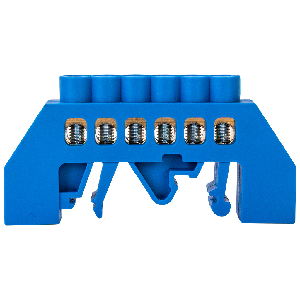 Шина нулевая EKF PROxima, нулевая 6х9мм, нейлоновый корпус, на DIN-рейку, 6 контактов