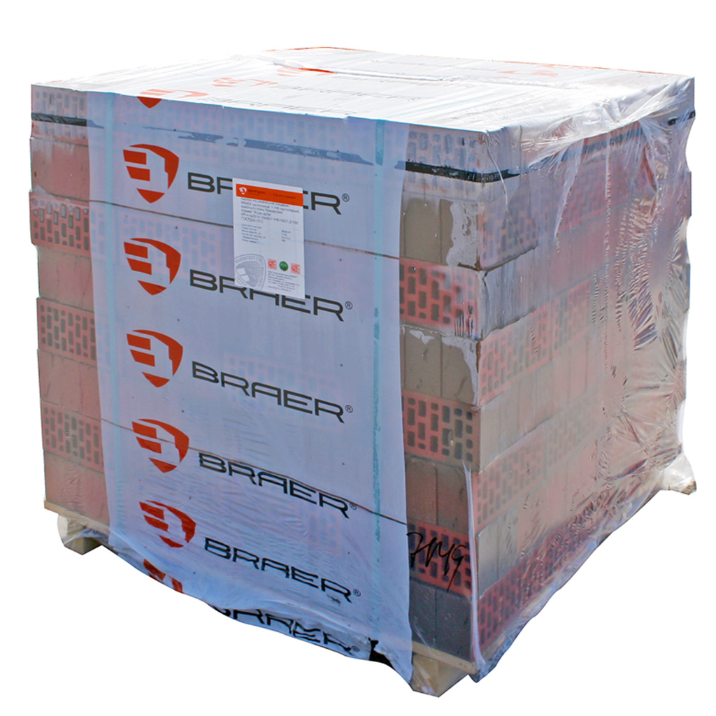 Кирпич лицевой керамический Браер, баварская кладка, "кора дуба", 1,0НФ, М150, (480шт, упаковка)