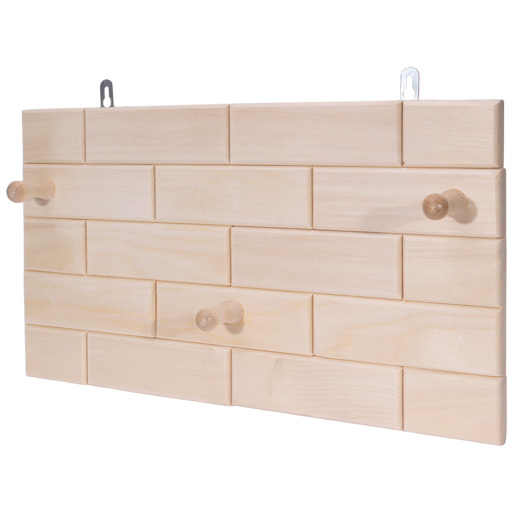 Вешалка в баню и сауну "Кирпичики", 3 крючка