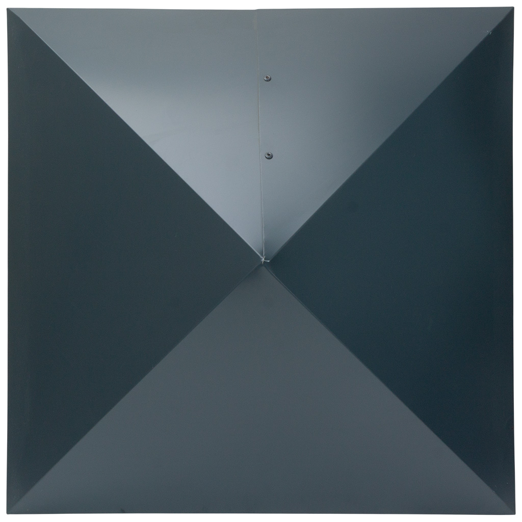 Отлив на столб, 385 х 385мм, высокий, RAL 7024 серый графит