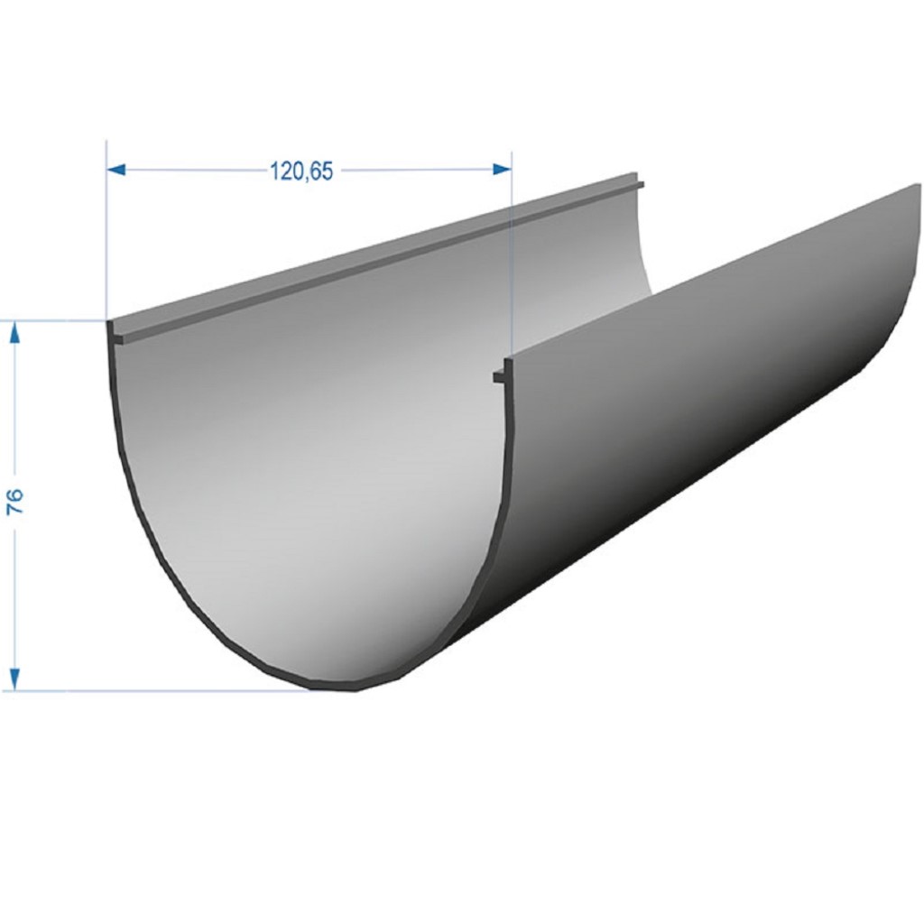 Желоб водосточный Дёке Premium, d-120мм, 3м, шоколад