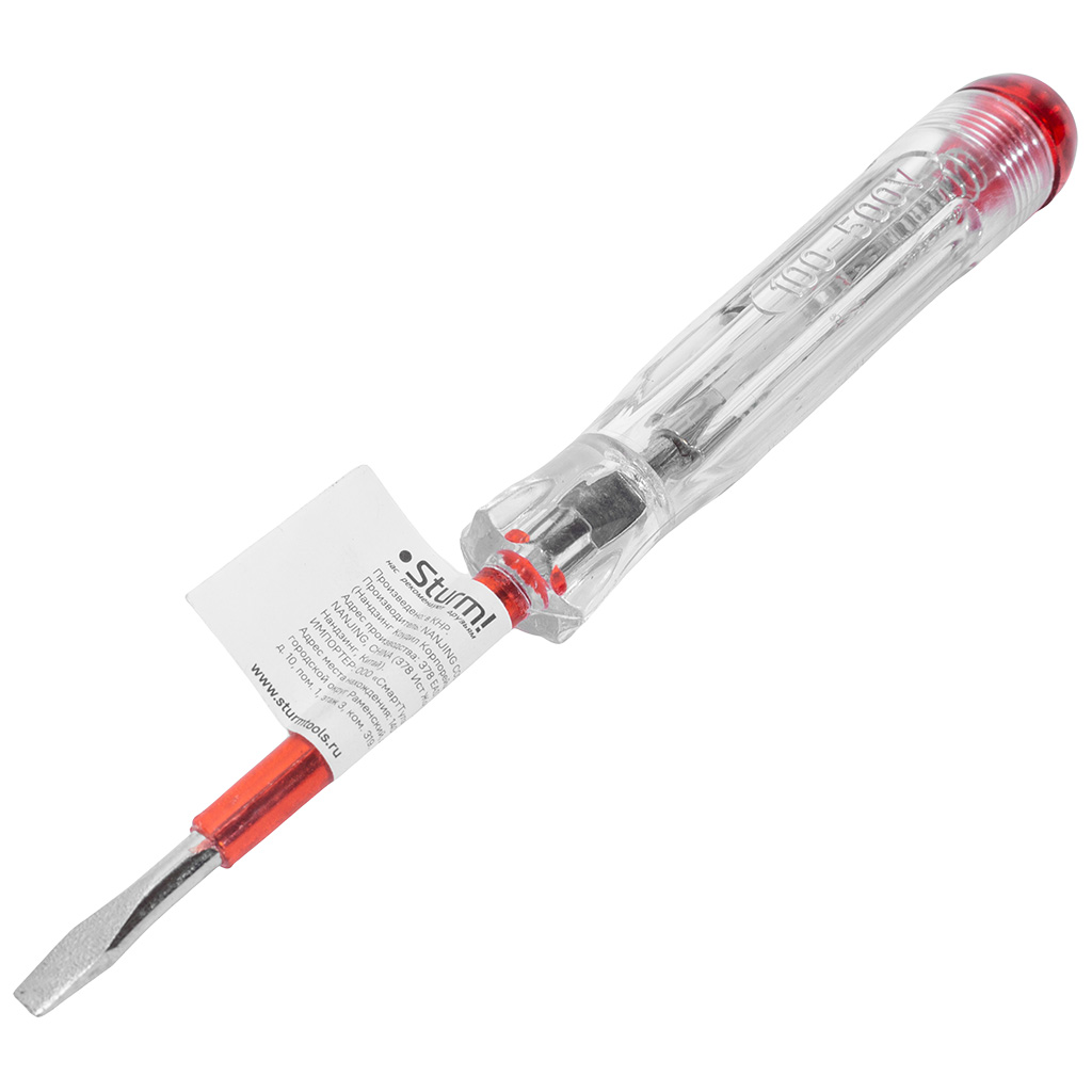 Отвертка индикаторная Sturm! 1040-02-VT, 100-500В, 130мм