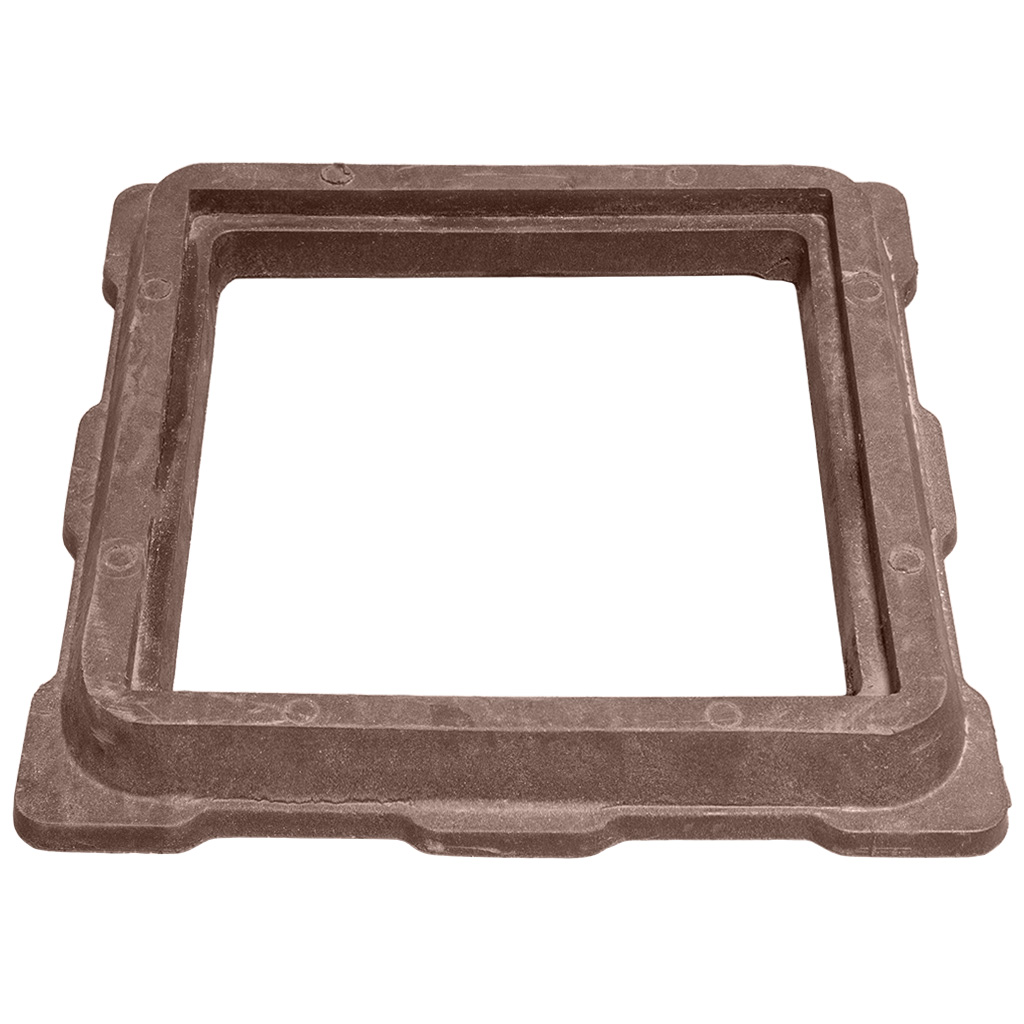 Люк канализационный легкий, 470х470х55мм, 3т, полимерный, коричневый