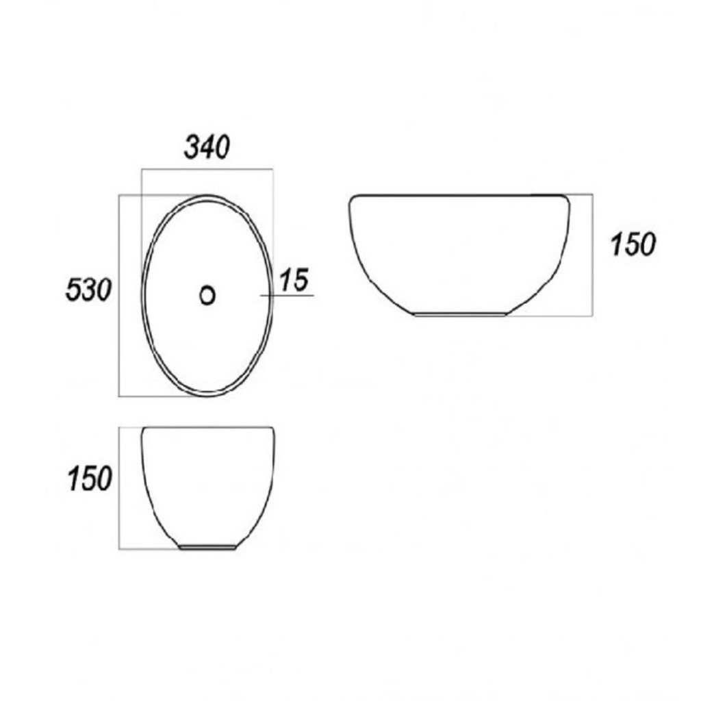 Умывальник накладной Sanita Luxe Ringo Slim, овальный, белый