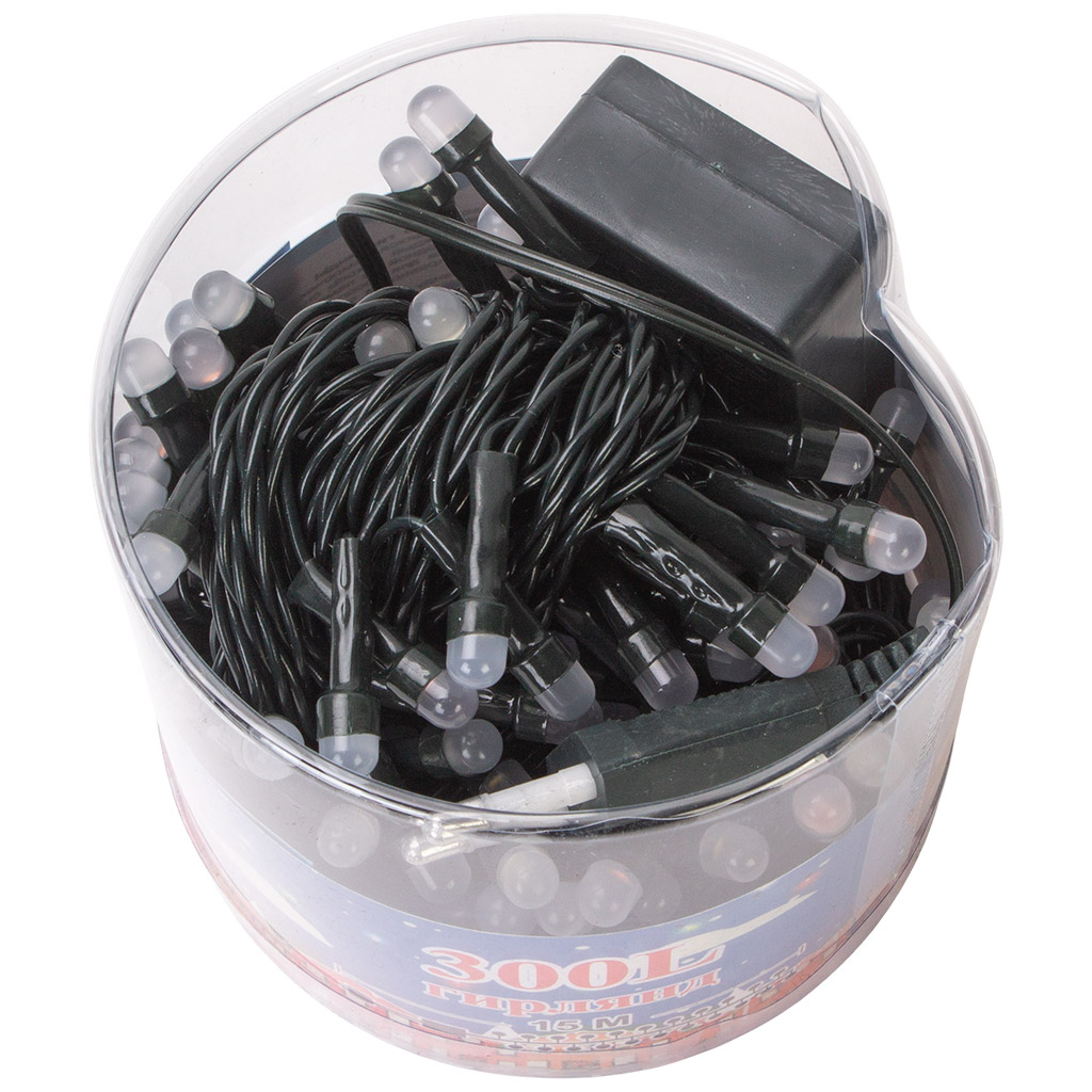 Электрогирлянда Нить, прямая, V8 300 ламп, цветной свет