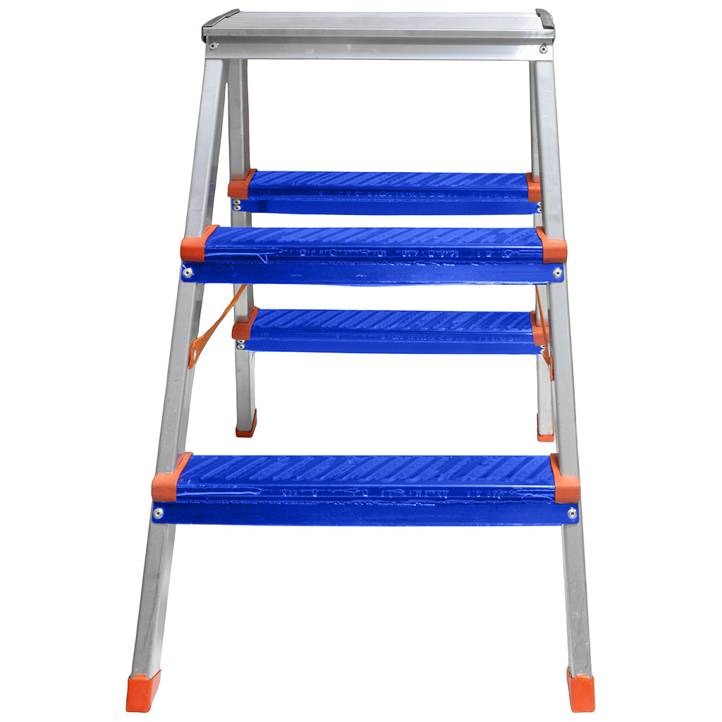 Стремянка Sarayli двухсторонняя, алюминиевая, 3 ступени