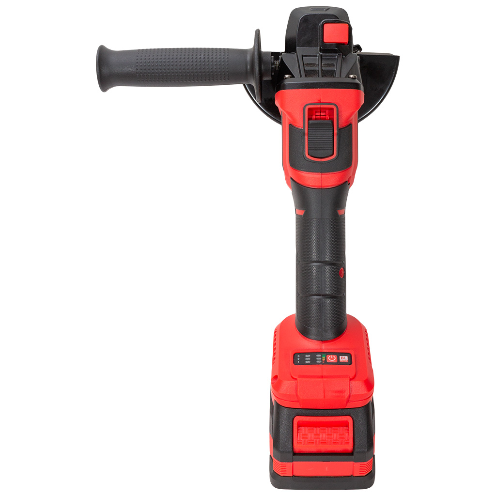 Углошлифовальная, аккумуляторная машина Энергомаш 1812БЭ, тонкая рукоять, d-125мм, 1000Вт