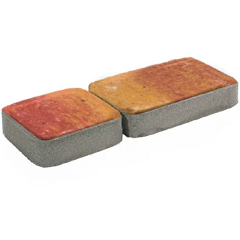 Плитка тротуарная прессованная "Старый город", Зенит Черноземье, 2 формы, Шафран колор-микс, 40мм, 10.56м2/уп.