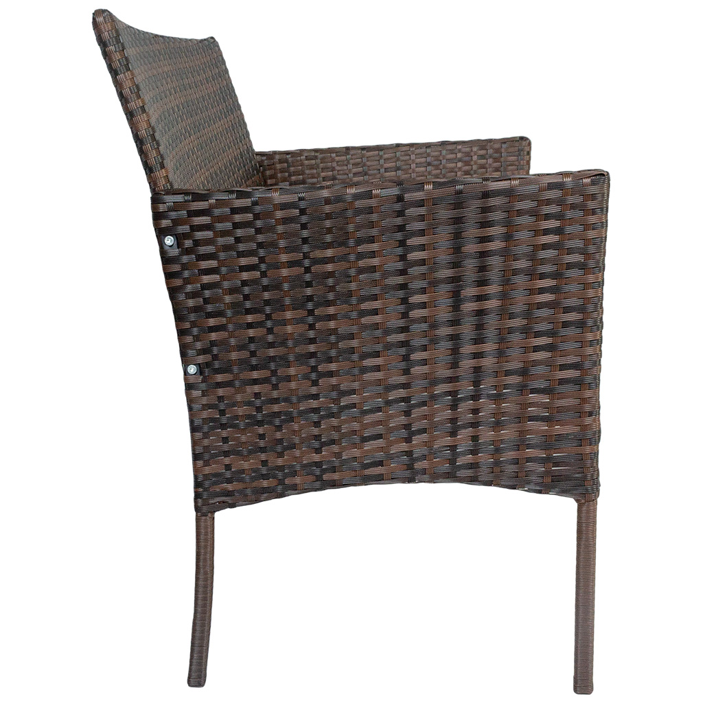 Набор мебели Доминика SFS003, стол + диван + 2 кресла, темно-коричневый