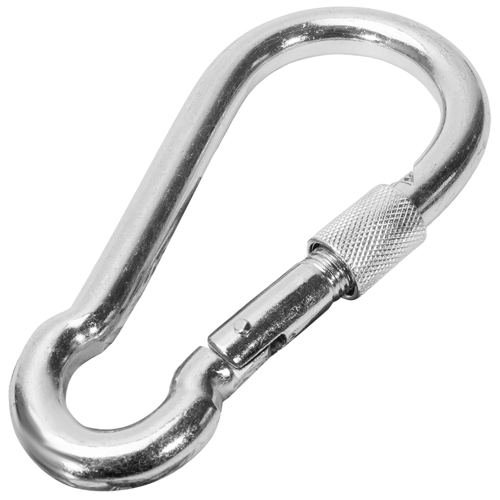 Карабин винтовой с фиксатором Fixbox, пружинный, d12