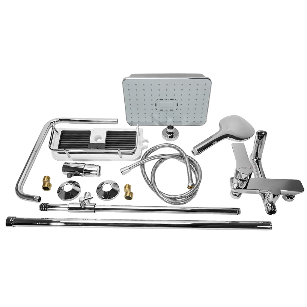 Смеситель Rossinka RS27-46, для ванны и душа с регулируемой высотой штанги