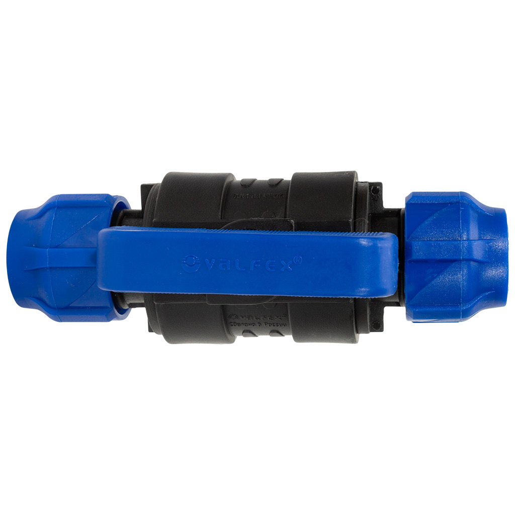 Кран шаровый ПНД, ДУ20 х ДУ20, компрессионный