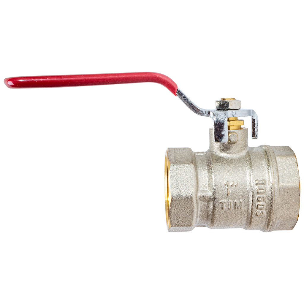 Кран шаровый для воды TIM, 1" г-г, рычаг