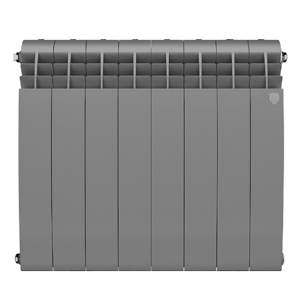 Радиатор Royal Thermo, BiLiner, Silver Satin, 8 секции, 500, биметалл