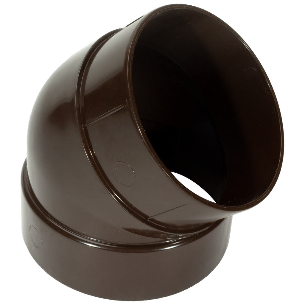 Колено водосточное Grand Line, 45 градусов, коричневый RR32