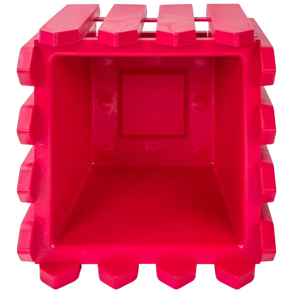 Кашпо Лардо, квадратное, малое 195х195х156, пластик, ярко-красный