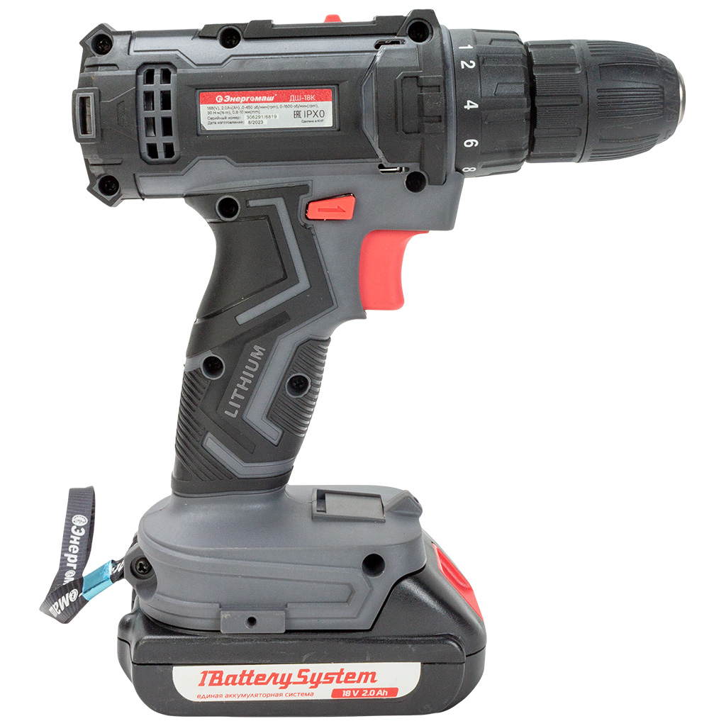 Дрель-шуруповерт аккумуляторная Энергомаш ДШ-18К, 18В