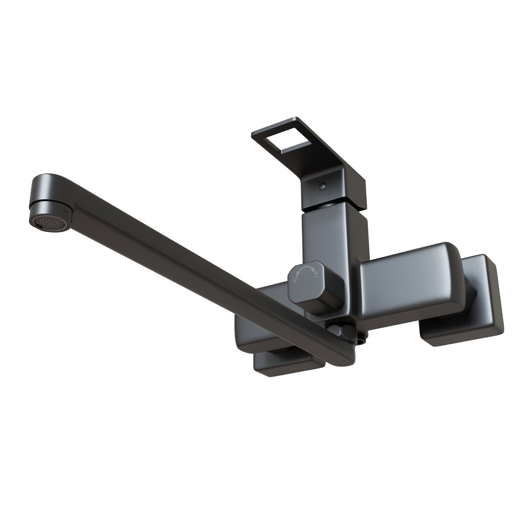 Смеситель Mixline SOLO ML34-02, для ванны, черный