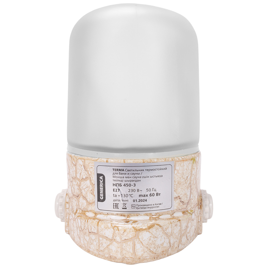 Светильник IEK Generica, для бани и сауны, прямой