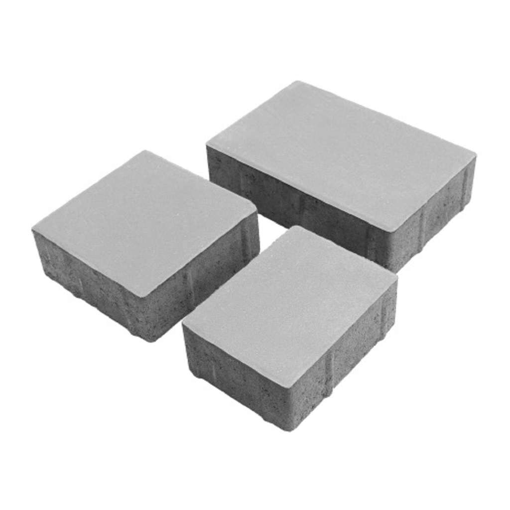 Плитка тротуарная прессованная "Европа", Зенит Черноземье, 3 формы, белая, 60мм, 13.36м2/уп.