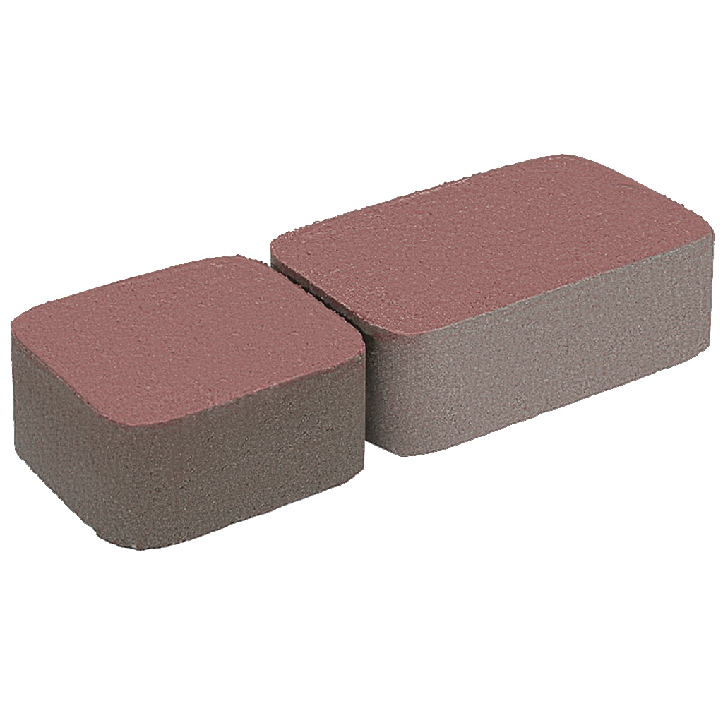 Плитка тротуарная прессованная "Старый город", Зенит Черноземье, 2 формы, красная, 60мм, 12.67м2/уп.