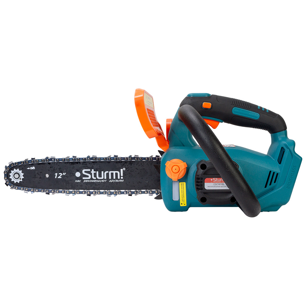 Пила цепная Sturm! CSC1811/BL, аккумуляторная, 18Вт, шина 20", с АКБ 4 Ач и ЗУ SBP1804/SBC1821