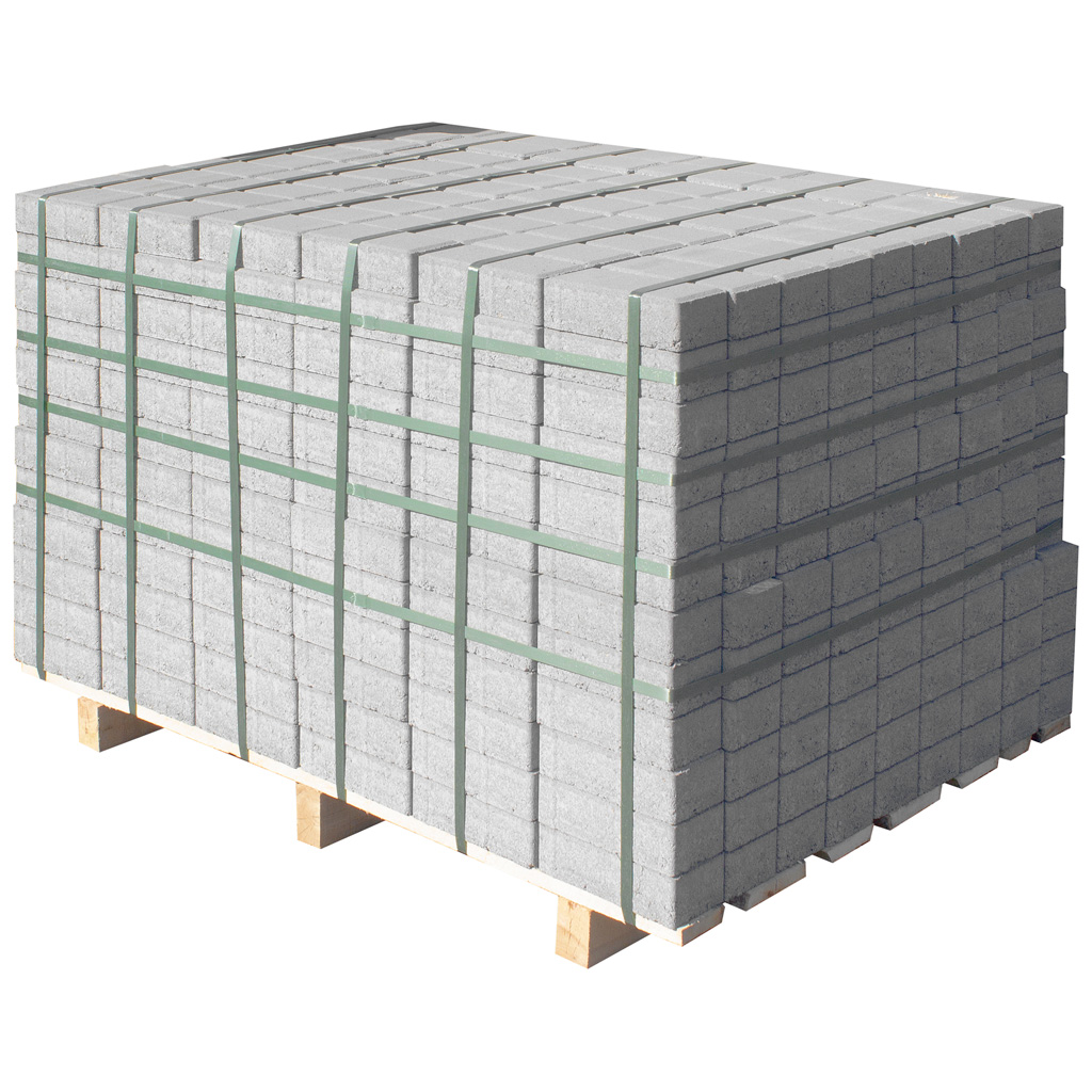 Плитка тротуарная прессованная "Брусчатка", ЯрСтрой, 60х100х200мм, серая, 13.2м2/660шт