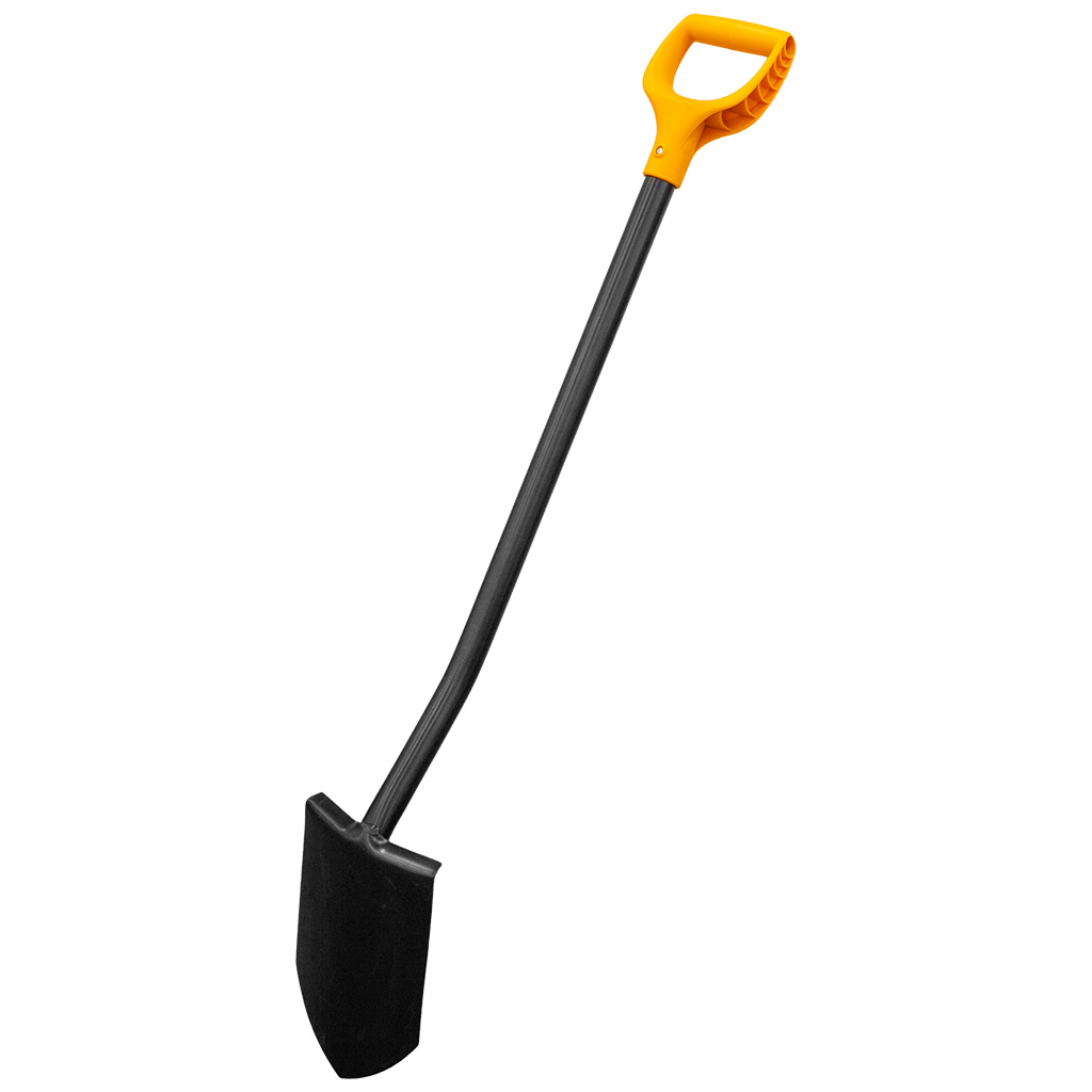 Лопата штыковая Fiskars Solid, с черенком, 280х180х1166мм