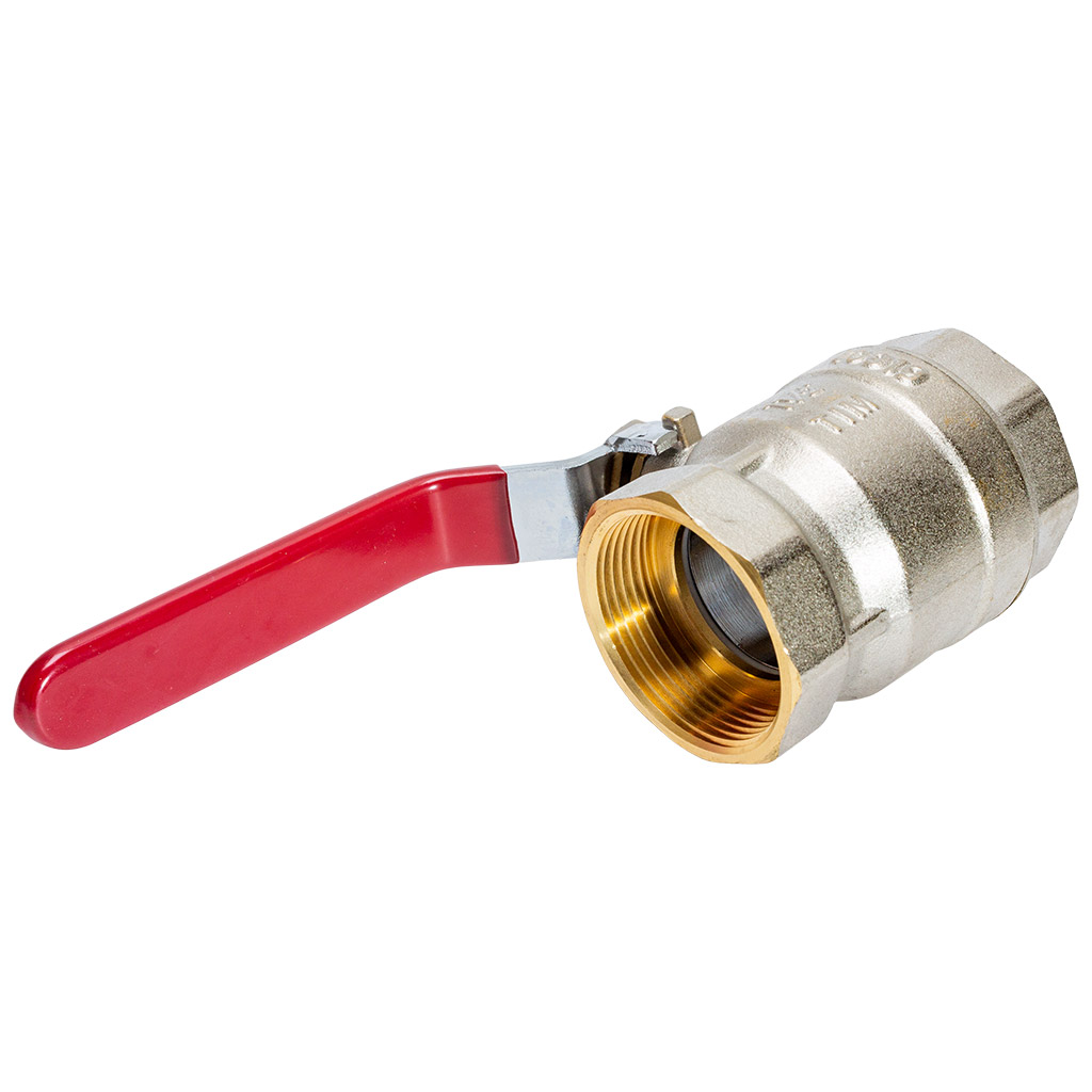 Кран шаровый для воды TIM, 1 1/2" г-г, рычаг