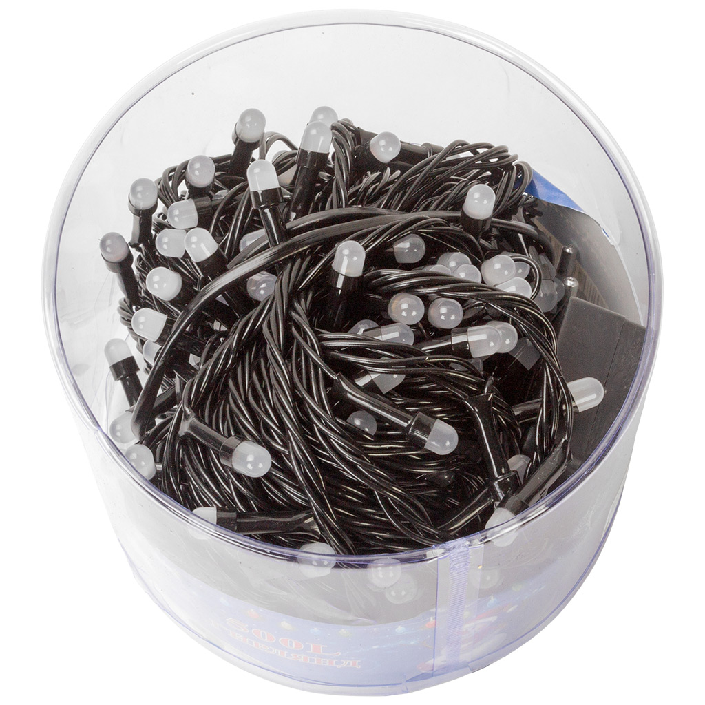 Электрогирлянда Нить, прямая, V8 500 ламп, цветной свет