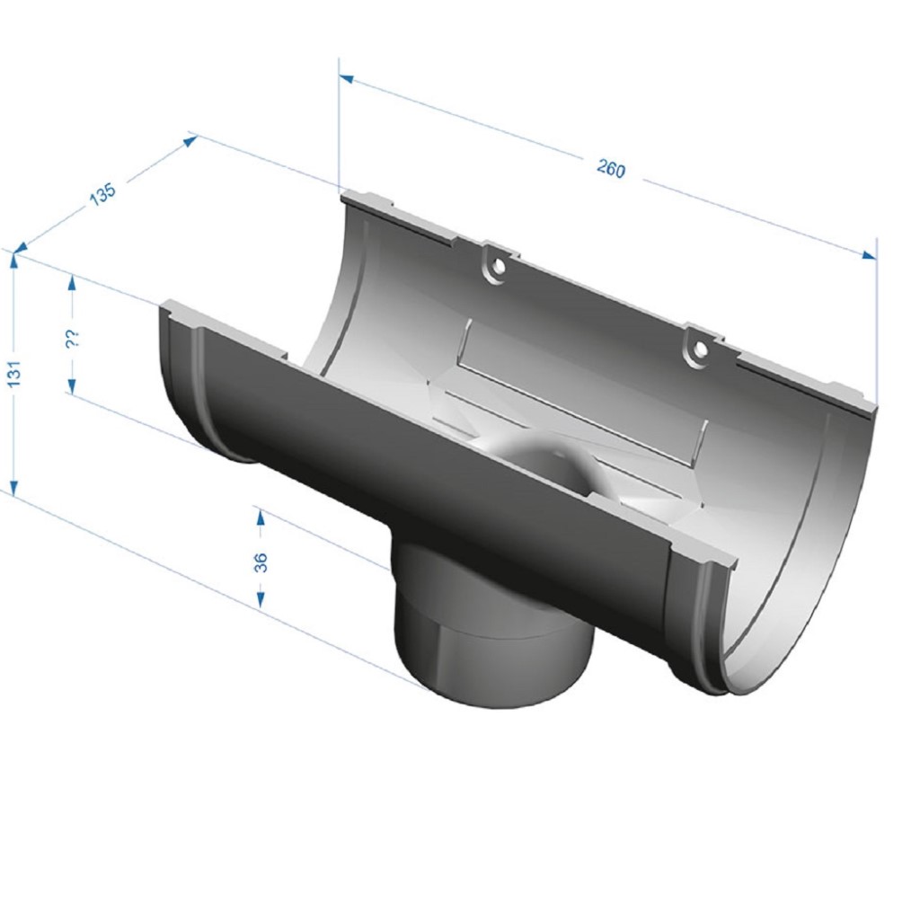 Воронка водосточная Дёке Premium, пломбир