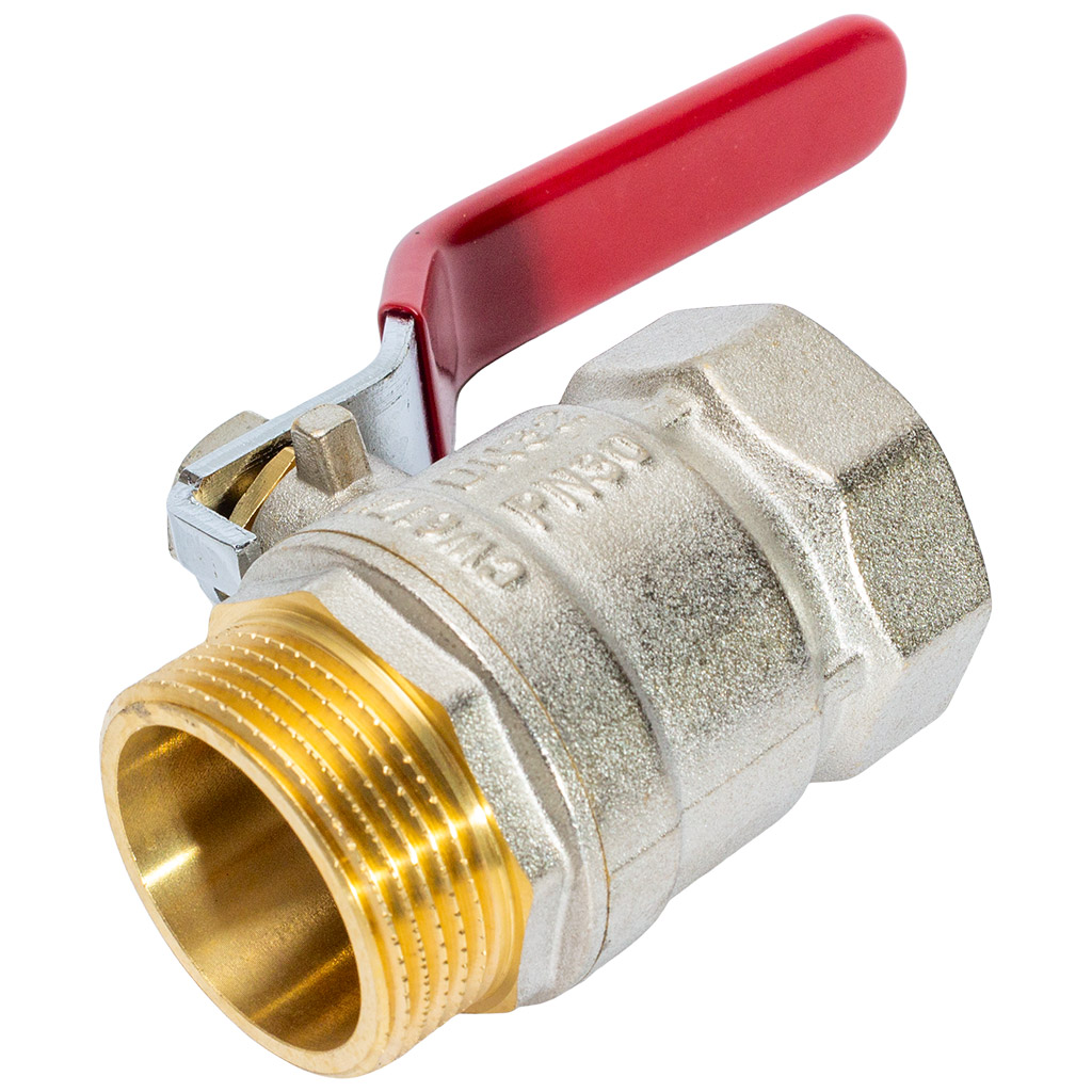 Кран шаровый для воды TIM, 1 1/4" г-ш, рычаг