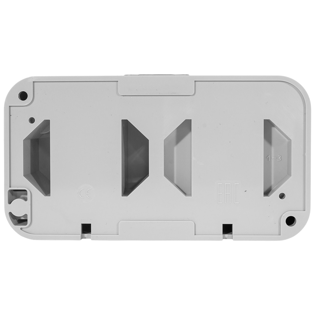 Блок открытой проводки Bylectrica Пралеска Аква, розетка+1 кл. выключатель, IP54, серый