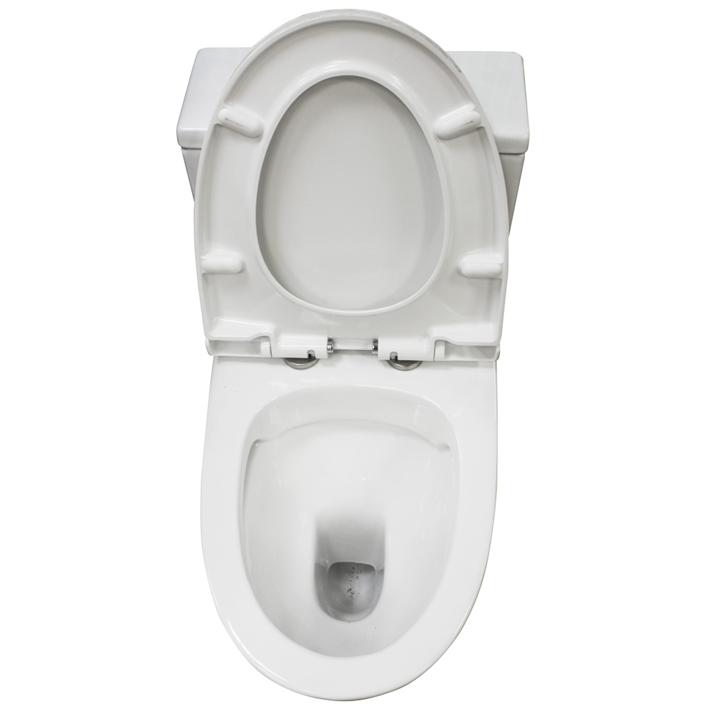 Унитаз-монолит Eva Gold SM9609, безободковый, 2-х режимный, выпуск горизонтальный