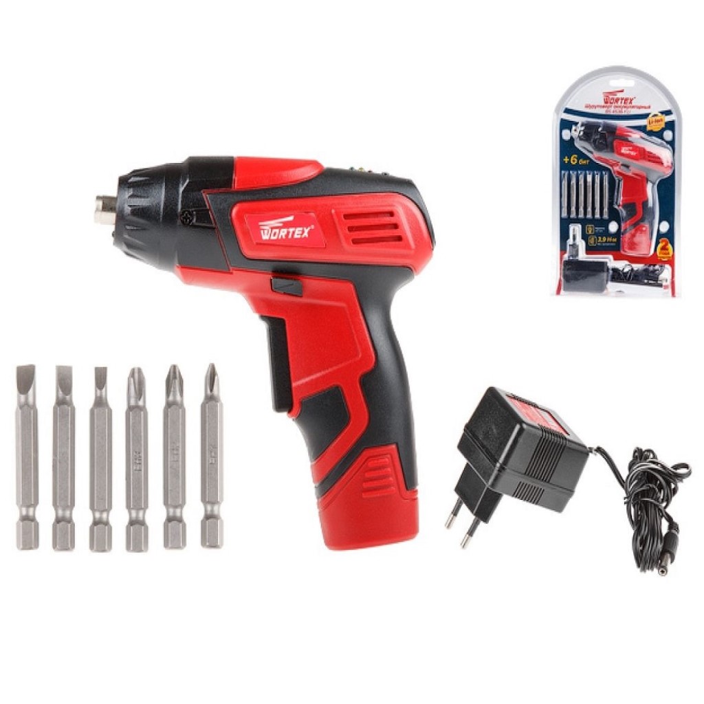 Шуруповерт аккумуляторный Wortex BS 4536-1, 3.6В